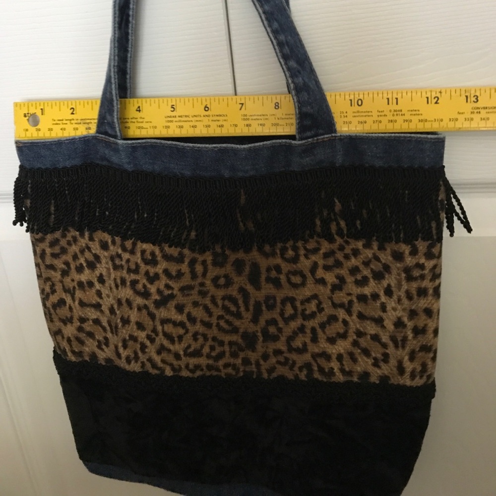NWOT Handmade Embellished Tote Bag